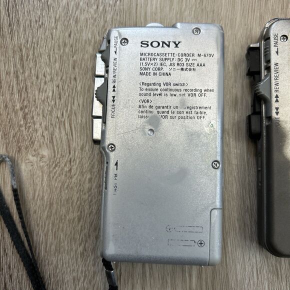 MicroCassette Recorder PARTS Lot of 5 Sony M-670V M570V Olympus DS4000 READ - Picture 7 of 14